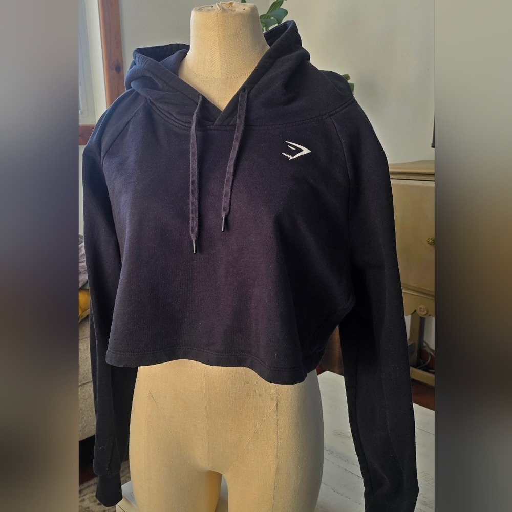 Gymshark Black Cropped hoodie XL
